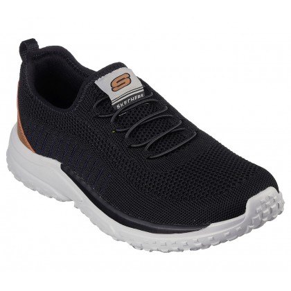 حذاء سكيتشرز ريلاكس فيت: سولفانو جيتن للرجال لون أسود || Skechers Men's Relaxed Fit: Solvano - Gaten Shoes