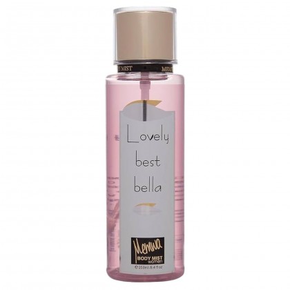 بودي مست لفلي بست بيلا من ميموا للنساء سعة 250 مل || Lovely Best Bella Body Mist By Memwa For Women 250 ML