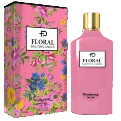 عطر فلورال بيوتيفول جاردن من فرانجنس ديلوكس للنساء سعة 100 مل | Floral Beautiful Garden EDP By Fragrance Deluxe For Women 100 ML