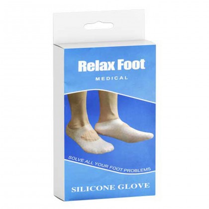 زوج جوارب سيليكون طبية من ريلاكس فوت || Relax Foot Silicone Glove Silicone Socks (1 pairs)  