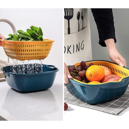 جاط مع مصفاة بلاستيك قطر 17سم