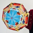 شمسية (مظلة) بتصميم سيارة مع صفارة للأطفال لون أزرق - Disney Kids with Car Umbrella