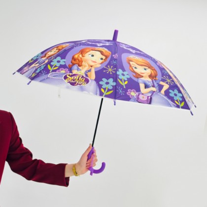 شمسية (مظلة) بتصميم صوفيا مع صفارة للأطفال لون بنفسجي- Disney Kids with Sofia Cover Umbrella