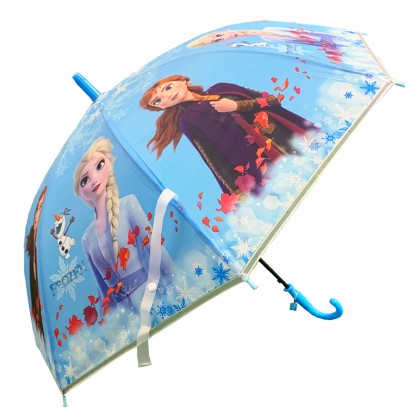 شمسية (مظلة) بتصميم فروزن ايس مع صفارة للأطفال لون أزرق - Disney Kids with Frozen Ice Umbrella