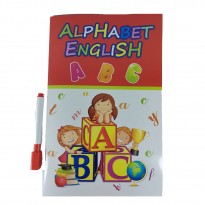 دفتر تعليم الأطفال الحروف الهجائية الانجليزية مع قلم وممحاة