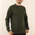 تيشيرت فليس صوف لون زيتي-Sami Boutique Men's Fleece T-shirt