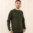 تيشيرت فليس صوف لون زيتي-Sami Boutique Men's Fleece T-shirt