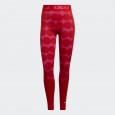 adidas Womens' Marimekko Techfit Long Tights - Red- بنطلون ضيق ايداس ماريمكو للنساء لون احمر