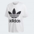 adidas Mens' Oversize Trefoil Tee - White- تيشيرت اديداس اوفر سايز تريفول للرجال لون أبيض