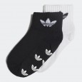 adidas Kids Unisex Originals ANTI-SLIP SOCKS 2 PAIRS- جوارب أديداس للأطفال للجنسين (2 زوجين) لون أسود