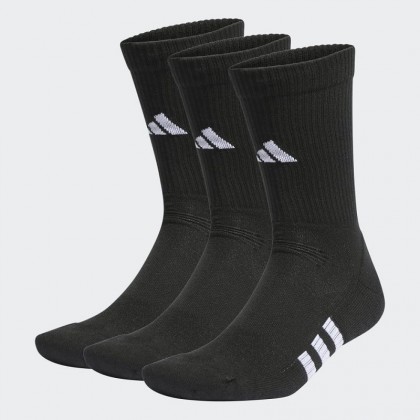 جوارب اديداس بيرفورمانس كوشيند للجنسين لون أسود-adidas Unisex Performance Cushioned Crew (3 Pairs) Socks - Black