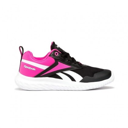 حذاء ريبوك رش راننر 5 للأطفال لون أسود وزهري ونعل أبيض-Reebok Kids' Rush Runner 5 Shoes