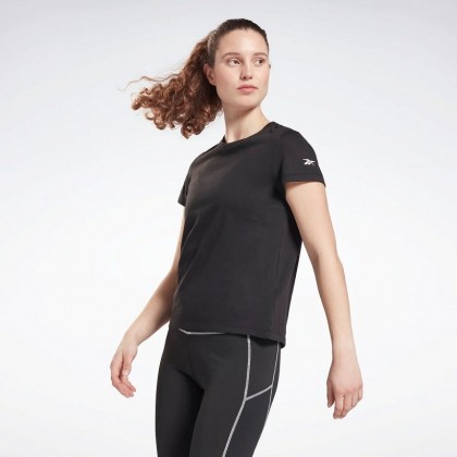 Reebok Women Blouse Wor Comm Cotton Tee- تيشيرت ريبوك للنساء لون أسود