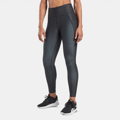 Reebok Women's Lux High-Rise 2.0 Modern Safari Tights- بنطلون ضيق رياضي من ريبوك للنساء لون رمادي