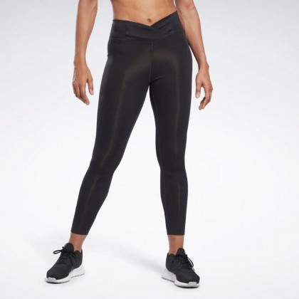 Reebok Women's Workout Ready High Rise Tight Night Black- بنطلون ضيق رياضي من ريبوك للنساء لون أسود