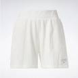 Reebok Women's Classics Varsity High-Rise Rib Shorts- شورت ريبوك رياضي للنساء لون طحيني