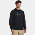 Under Armour Men's Armour Fleece® Big Logo Hoodie هودي اندر ارمور فليس بيج لوجو للرجال لون أسود