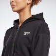 Reebok Women RI French Terry Full Zip Jacket- جاكيت هودي ريبوك فرينش تيري للنساء لون أسود