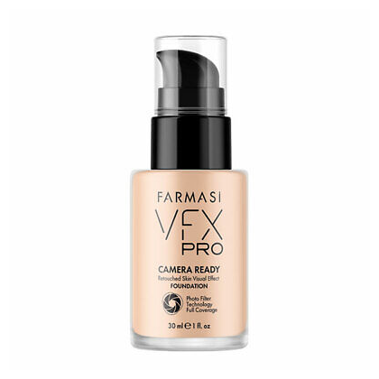 كريم أساس في اف اكس برو سائل من فارماسي درجة 04 حجم 30 مل -Farmasi Make Up Vfx Pro Camera Ready Foundation - 04 Biscuit