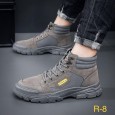 حذاء فاشن كاجوال رياضي لون رمادي- Fashion Men's Casual Mid-high Shoes