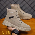 حذاء فاشن كاجوال رياضي لون بيج- Fashion Men's Casual high Shoes