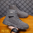 حذاء فاشن كاجوال رياضي لون رمادي- Fashion Men's Casual high Shoes