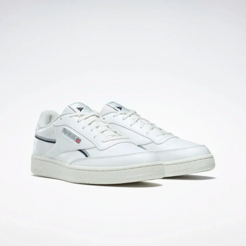 Reebok Tennis CLUB C 85 VEGAN Shoes- حذاء ريبوك كلوب سي 85 فيجان للرجال لون أبيض