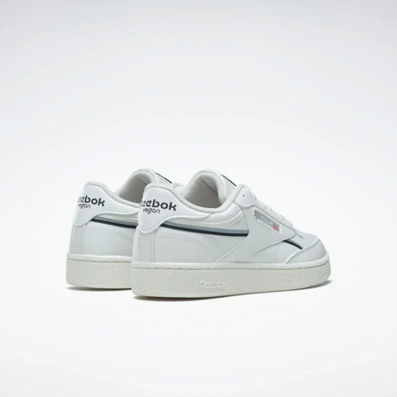 Reebok Tennis CLUB C 85 VEGAN Shoes- حذاء ريبوك كلوب سي 85 فيجان للرجال لون أبيض