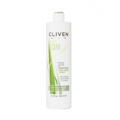 شامبو كليفن بخلاصة ابارو والبتولا مع الكيراتين حجم 500 مل- Cliven Herbal Gentle Shampoo Strength and body for NORMAL HAIR 500 ML