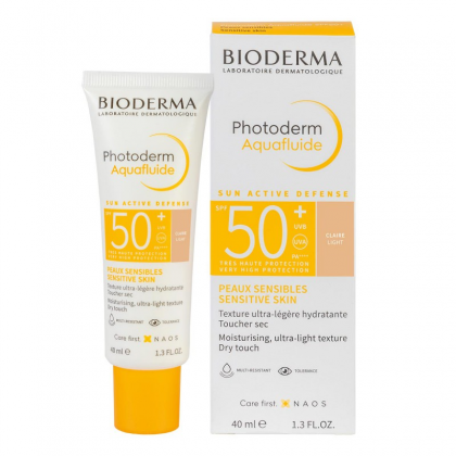 Bioderma Photoderm Aquafluide SPF 50+ for sensitive skin (Claire light ) 40 ml - واقي شمس للبشرة الحساسة من بيوديرما 40 مل