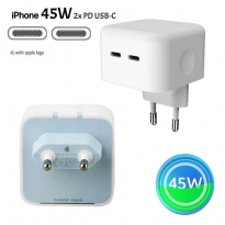 2XPD iphone charger 45w - عظمة شاحن ايفون 45 واط لها مدخلين