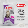 رمل فضلات القطط المتكتل من جروفي حجم 10 لتر (برائحة بودرة أطفال)- Groovy Clumping Cat 10L (Baby Powder)