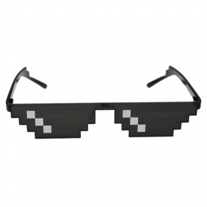 نظارة شمسية بتصميم بكسل لون أسود