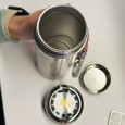 مطرة ستانلس ستيل مع غطاء لون فضي سعة 360 مل
