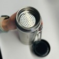 مطرة ستانلس ستيل مع غطاء لون فضي سعة 360 مل