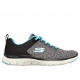 حذاء سكيتشرز فليكس ابريل 4.0 للنساء لون رمادي وأسود- Skechers Women's Flex Appeal 4.0 Shoes‏