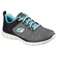 حذاء سكيتشرز فليكس ابريل 4.0 للنساء لون رمادي وأسود- Skechers Women's Flex Appeal 4.0 Shoes‏