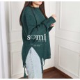 بلوزة صوف ناعم للنساء لون أخضر من Sami Boutique