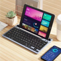 لوحة المفاتيح كيبورد بلوتوث متعدد الاجهزة لون أبيض- AOC KB701 Bluetooth Wireless Keyboard