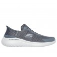 Skechers Men's Slip-ins: Bounder 2.0 - Emerged Shoes - حذاء سكيتشرز  سليب انس:باوندر 2.0 اميرجد للرجال لون رمادي نعل أبيض