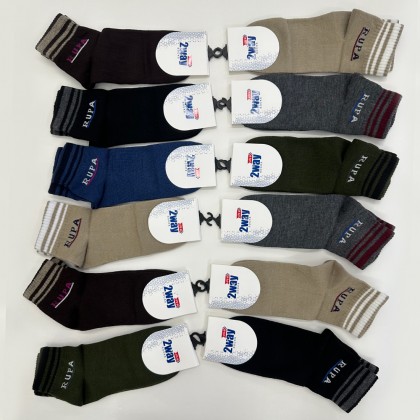 جوارب 2way متوسطة الطول عدد 6 أزواج للجنسين بألوان متعددة قطن 100%- 2way Cushioned Low Cut Socks