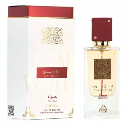 عطر أنا الأبيض حمراء من لطافة للجنسين سعة 60 مل – Ana Abiyedh Rouge By Lattafa for Unisex 60 ML