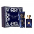 طقم ديلان بلو من فيرزاتشي للرجال (3 قطع)- Versace Dylan Blue Homme Eau de Toilette By Versace 100ml (3 Pies) Set