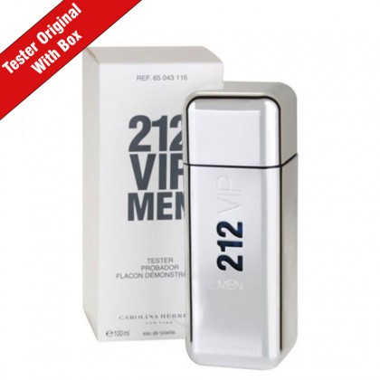 عطر تستر 212 في اي بي مين من كارولينا هيريرا للرجال 100مل- Tester New 212VIP Men EDT By Carolina Herrera For Men 100ML