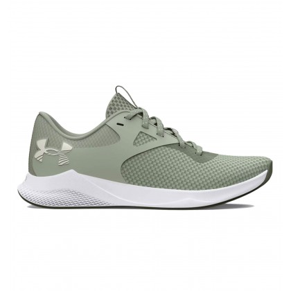 Under Armour Women's Charged Aurora 2 Trainers Shoes - حذاء أندر آرمر تشارجد أورورا 2 للنساء لون زيتي فاتح ونعل أبيض