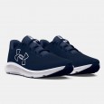 Under Armour Men's Charged Pursuit 3 Big Logo Shoes - حذاء أندر آرمر تشارجد بيرسيت 3 بيج لوجو للرجال لون كحلي ونعل أبيض