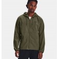 جاكيت وسترة أندر آرمر ستريتش ووفن للرجال لون زيتي- Under Armour Men's Stretch Woven Windbreaker