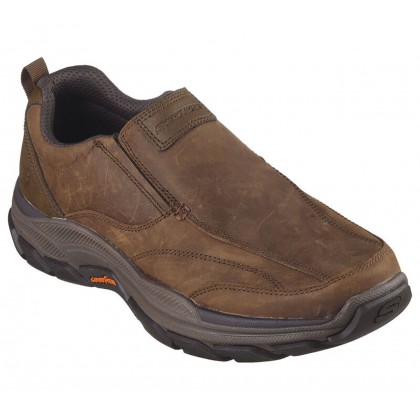 حذاء سكيتشرز ريسبيكت سليب اون للرجال لون بني - Skechers Men's Respected Slip On Shoes