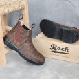 حذاء روك بسطار بدون أربطة موشح لون بني للرجال - Men’s Rock Shoes RX 555 Camel