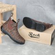 حذاء روك بسطار بدون أربطة موشح لون بني للرجال - Men’s Rock Shoes RX 555 Camel